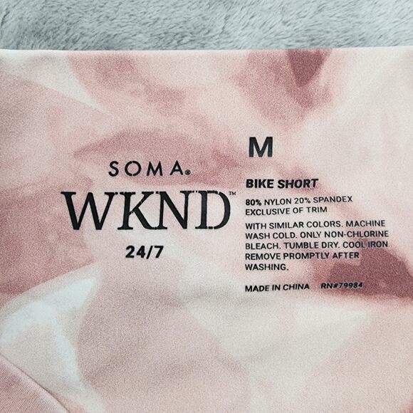 SOMA Weekend 24/7 Crossover Waist 8 Inch Bike Short Womens M Pink Athleisure - Picture 3 of 9